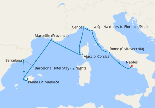 Cruise Itinerary Map