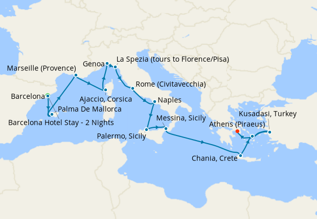 Cruise Itinerary Map