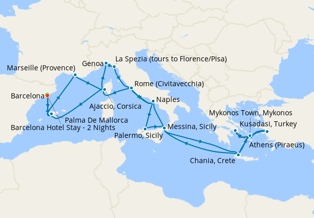 Cruise Itinerary Map