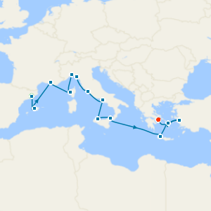 Mediterranean with Greece, Italy & Turkey from Barcelona with Stays