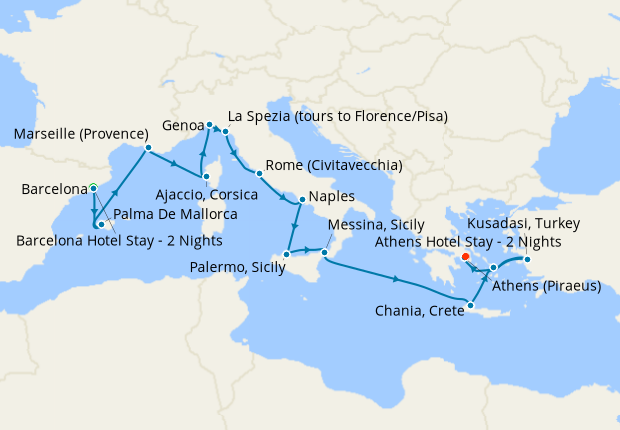 Cruise Itinerary Map