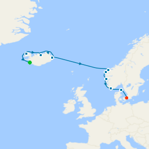 Fjords Of Fire & Frost from Reykjavik to Copenhagen