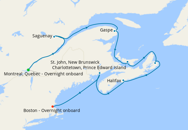 Cruise Itinerary Map