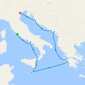 Canals, Castles & Coasts from Civitavecchia to Fusina (Venice)