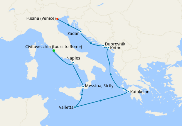 Cruise Itinerary Map