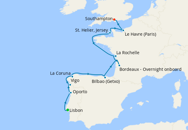 Cruise Itinerary Map