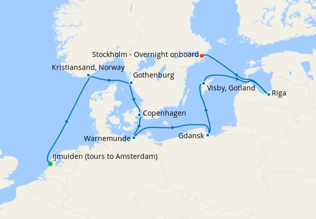 Cruise Itinerary Map