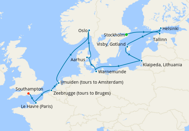 Cruise Itinerary Map
