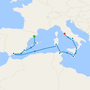 Golden Mediterranean from Barcelona to Civitavecchia