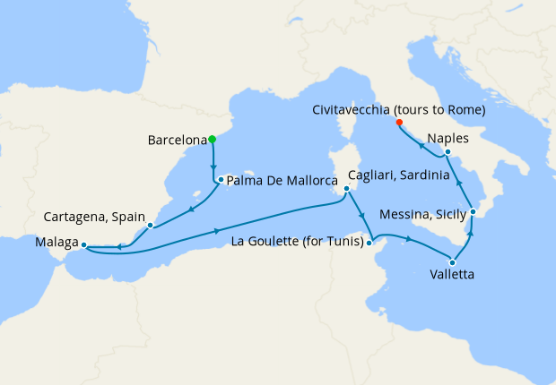 Cruise Itinerary Map
