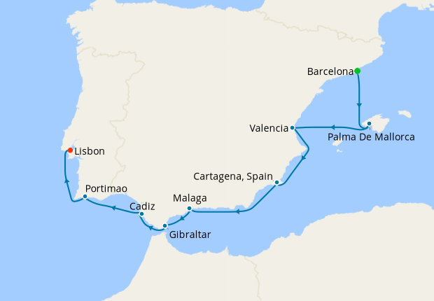 Cruise Itinerary Map