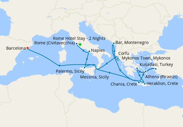 Cruise Itinerary Map