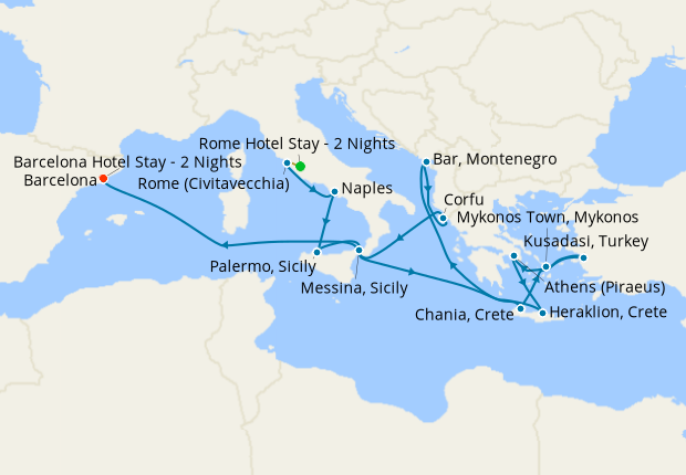 Cruise Itinerary Map