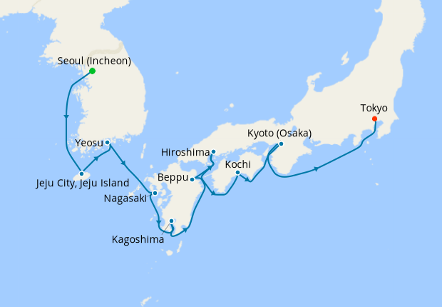 Cruise Itinerary Map