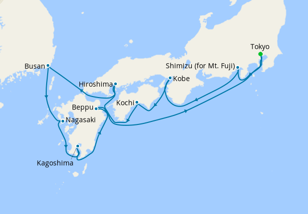 Cruise Itinerary Map