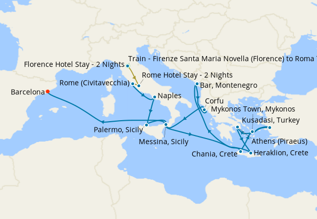 Cruise Itinerary Map