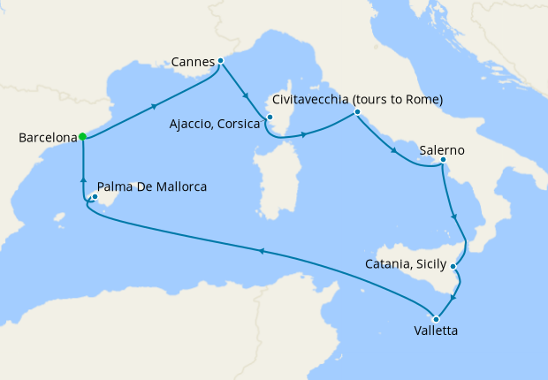 Cruise Itinerary Map