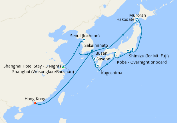Cruise Itinerary Map