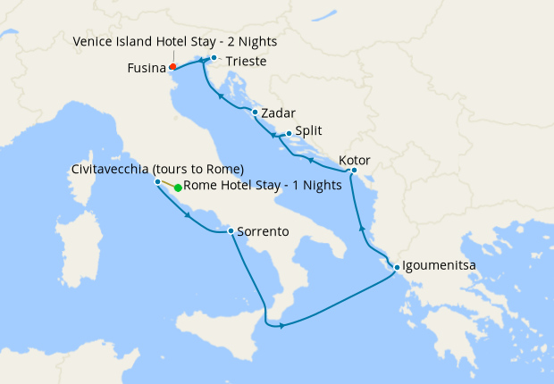 Cruise Itinerary Map