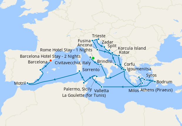 Cruise Itinerary Map