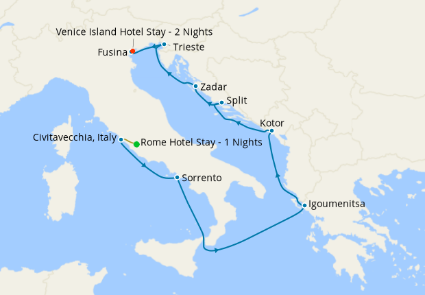 Cruise Itinerary Map