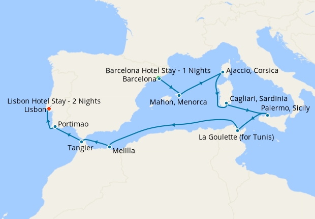 Cruise Itinerary Map