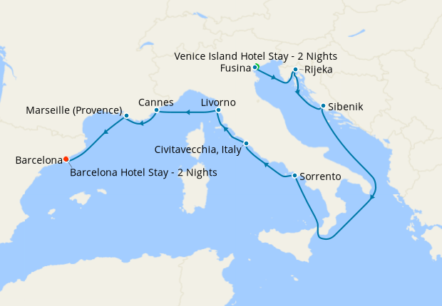 Cruise Itinerary Map