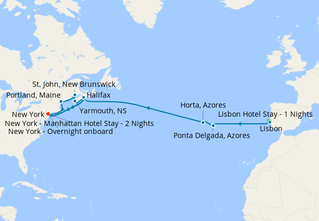 Cruise Itinerary Map