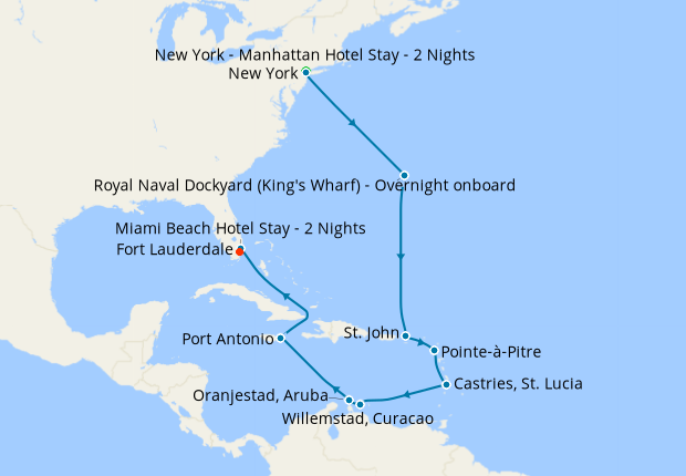 Cruise Itinerary Map