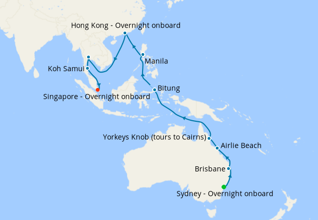 Cruise Itinerary Map