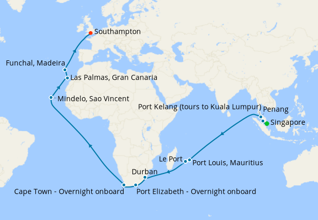Cruise Itinerary Map