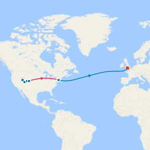 Canyon Spirit Rail Adventure from Salt Lake City to Denver with Transatlantic from New York to Southampton