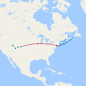 Canyon Spirit Rail Adventure from Salt Lake City to Denver with Canada & New England Voyage