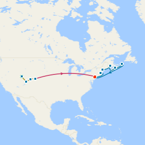 Canyon Spirit Rail Adventure from Salt Lake City to Denver with Canada & New England Voyage