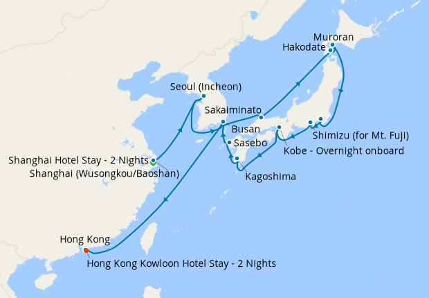 Cruise Itinerary Map