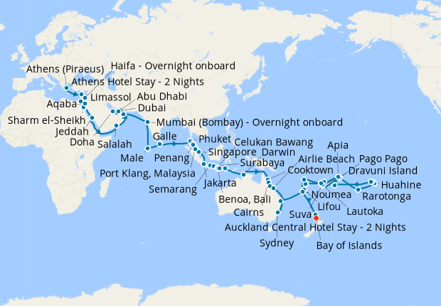 Cruise Itinerary Map