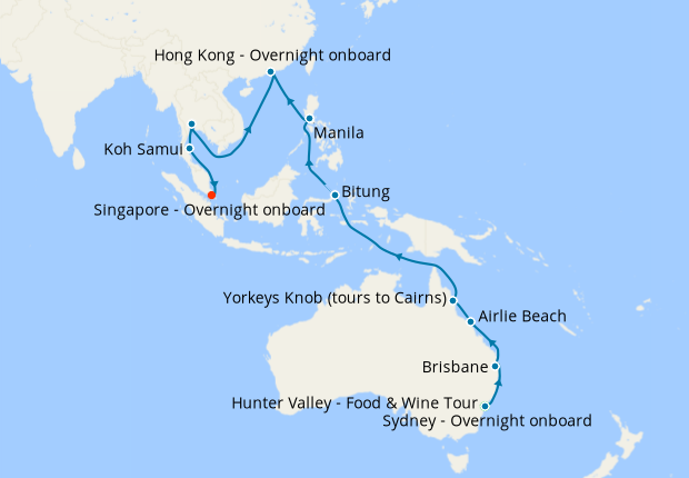Cruise Itinerary Map
