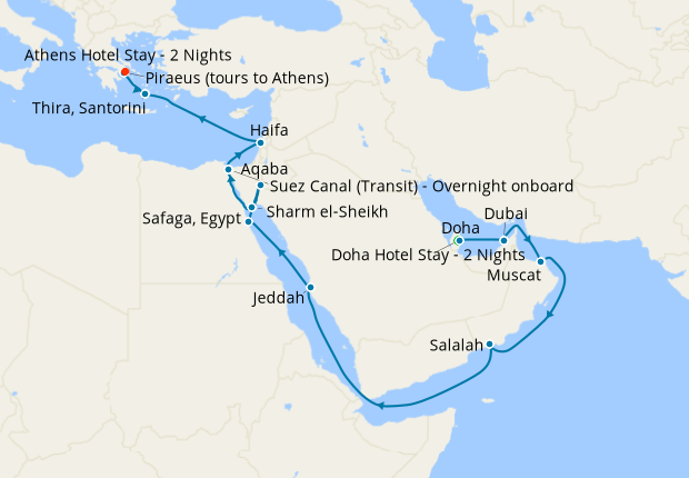 Cruise Itinerary Map