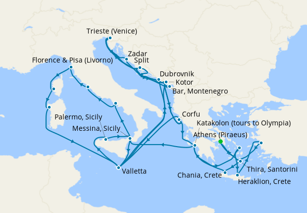 Cruise Itinerary Map