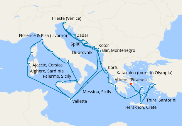 Cruise Itinerary Map