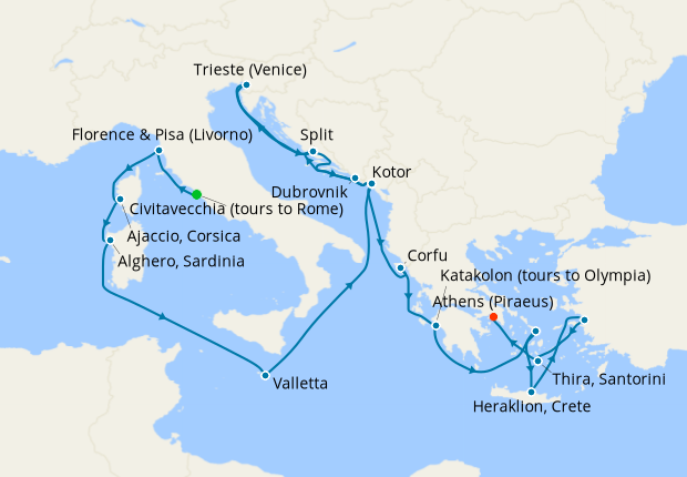 Cruise Itinerary Map