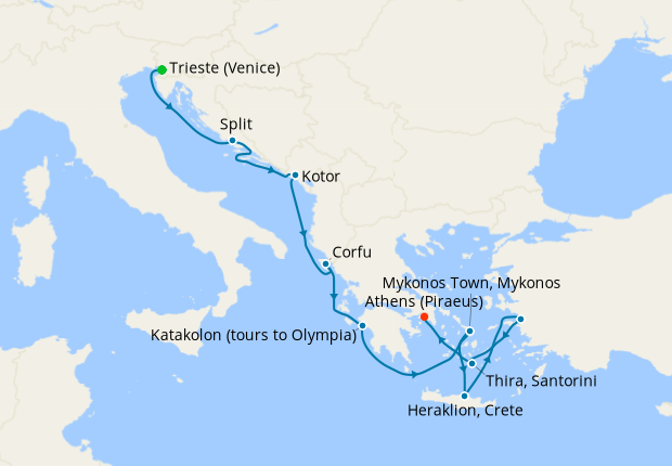 Cruise Itinerary Map