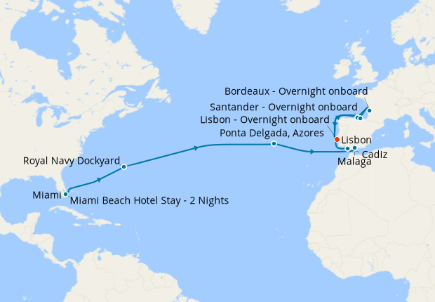 Cruise Itinerary Map