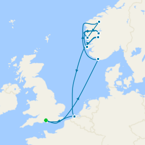 A Journey of Sunlit Fjords, Waterfalls & Historic Harbour Towns from Southampton