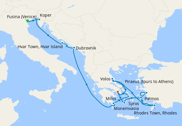 Cruise Itinerary Map