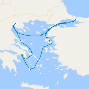 A Journey from Golden Greek Islands to Turkish Treasures from Piraeus( Athens)