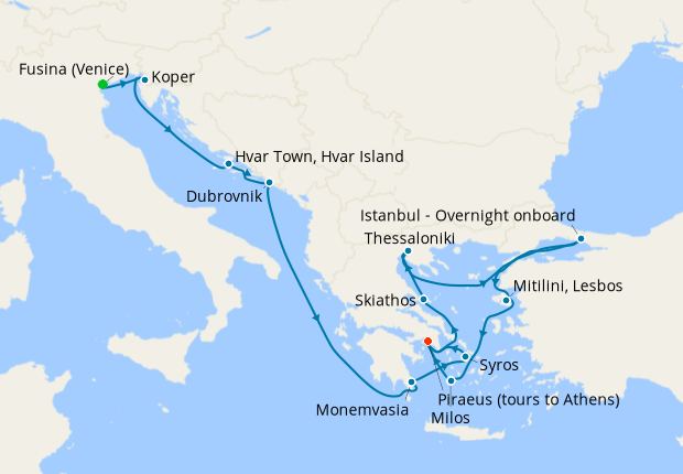 Cruise Itinerary Map