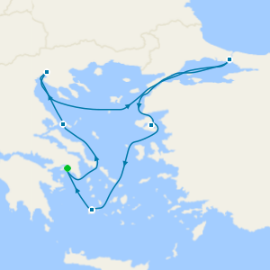 A Journey from Golden Greek Islands to Turkish Treasures from Piraeus (Athens)