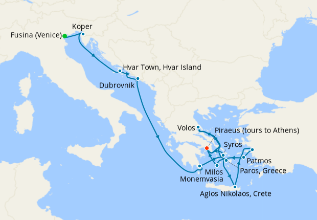 Cruise Itinerary Map