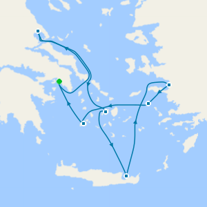 A Journey through Storied Greek Isles & Golden Shores from Piraeus(Athens)